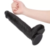 BIG SIZE Dildo Gerçekçi Et Dokusunda Büyük Boy Realistik Zenci Penis 31 CM