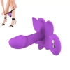 BUTTERFLY Kablosuz Kumandalı Klitoris ve G-Spot Uyarıcı Giyilebilir 2 in 1 Vibratör - Mor