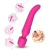 CHOBE Isıtmalı Çift Titreşim Motorlu Klitoris ve G Nokta Wand Orgazm Vibratör - Pembe