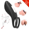 Coco Şarjlı Klitoris Uyarıcı Vibratör Güçlü Titreşimli Testis Halkalı Penis Yüzüğü