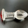 CRYSTAL CLEAR Kristal Cam Anal Plug - Kırmızı