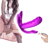 Cute M5 - Şarjlı Kumandalı Akıllı Isıtmalı G-Spot ve Klitoris Uyarıcı Dil Hareketli Giyilebilir 3 in 1 Anal Vibratör