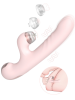 DJ Sona Şarjlı İleri Geri Hareketli ve Değiştirilebilir Başlıklı Klitoris Emiş 2 in 1 Rabbit Vibratör