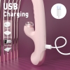 DJ Sona Şarjlı İleri Geri Hareketli ve Değiştirilebilir Başlıklı Klitoris Emiş 2 in 1 Rabbit Vibratör