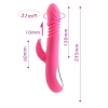 ELLA İleri Geri ve Rotasyon Hareketli Isıtmalı G-Spot ve Klitoris Uyarıcı 2 in 1 Vibratör - Pembe