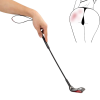 Fetish Beginner Esnek Saplı Tutma Aparatlı 64 CM Kalp Desenli BDSM At Kırbacı Fantezi Deri Kamçı