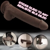 Foreskin Perfection Dildo 22.5 CM - Çift Katmanlı Gerçekçi Kayar Deri Ultra Yumuşak Realistik Zenci Yapay Penis Vibrator