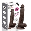Foreskin Perfection Dildo 23 CM - Çift Katmanlı Gerçekçi Kayar Deri Ultra Yumuşak Realistik Zenci Yapay Penis Vibrator