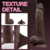 Foreskin Perfection Dildo 23 CM - Çift Katmanlı Gerçekçi Kayar Deri Ultra Yumuşak Realistik Zenci Yapay Penis Vibrator