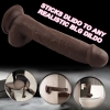 Foreskin Perfection Dildo 23 CM - Çift Katmanlı Gerçekçi Kayar Deri Ultra Yumuşak Realistik Zenci Yapay Penis Vibrator
