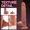 Foreskin Perfection Dildo 22.5 CM - Çift Katmanlı Gerçekçi Kayar Deri Ultra Yumuşak Realistik Melez Yapay Penis Vibrator