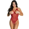 Sens Fantezi İç Giyim Kurdele Detaylı Erotik Gecelik Göğüs Kalça ve Ağı Açık Bodysuit - 3186