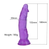 HARDY Dildo Jel Dokulu Testissiz Yumuşak Penis 18 CM