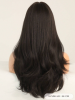 Isıya Dayanıklı Doğal Görünümlü Düz-Dalgalı Siyah Uzun Peruk Saç
