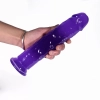 JELLY CLEAR Ultra Yumuşak Dokulu Dildo Testissiz Jel Dokulu Realistik Penis 20 CM - Mor