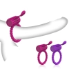 Klitoris Uyarıcılı Titreşimli Penis Halkası - Pembe