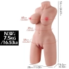 Lana - Büyük Boy Realistik Manken Anal Vajina Girişli 2 in 1 Titreşimli Isıtmalı Suni Vajina 7.5 KG