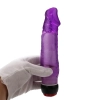 LIFELIKE VIBE Güçlü Titreşimli Jel Dokulu Klasik Vibratör Penis 21 CM - Mor