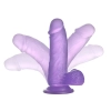 Lovetoy Yumuşak Jel Dokulu Dildo Penis 16 Cm  Mor