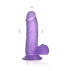 Lovetoy Yumuşak Jel Dokulu Dildo Penis 16 Cm  Mor
