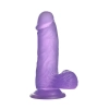 Lovetoy Yumuşak Jel Dokulu Dildo Penis 16 Cm  Mor