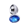 Mavi Mücevher Taşlı Paslanmaz Çelik Anal Plug - Silver