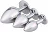 Mor Mücevher Taşlı Paslanmaz Çelik Metal Anal Plug Set