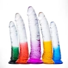 MYST COLOR Dildo Realistik Jel Dokuda Testissiz Ultra Yumuşak Şeffaf Mavi Yapay Penis