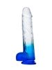 MYST COLOR Dildo Realistik Jel Dokuda Vantuzlu Ultra Yumuşak Şeffaf Mavi Yapay Penis