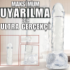 MYST COLOR Dildo Realistik Jel Dokuda Ultra Yumuşak Şeffaf Yapay Penis 22 CM