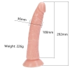 PRETTY BOY Dildo Jel Dokulu Testissiz Yumuşak Penis 20 CM - Flesh