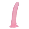 PRETTY BOY Dildo Jel Dokulu Testissiz Yumuşak Penis 20 CM - Pink