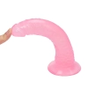 PRETTY BOY Dildo Jel Dokulu Testissiz Yumuşak Penis 20 CM - Pink