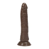 PRETTY BOY Dildo Jel Dokulu Testissiz Yumuşak Penis 20 CM - Brown