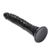 PRETTY BOY Dildo Jel Dokulu Testissiz Yumuşak Penis 20 CM - Black