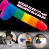 Pride Special Edition Dildo 22.5 CM - Gökkuşağı Renkli Silikon Ultra Realistik Yapay Penis Vibrator