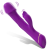 PRIME TOYS Spunk Şarjlı Çift Motorlu G Nokta ve Klitoris Uyarıcı 2 in 1 Rabbit Yapay Penis Vibratör - Mor