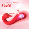 PRIME TOYS Swan Şarjlı Dil Hareketli Bükülebilir G Nokta ve Klitoris Uyarıcı 2 in 1 Vibratör
