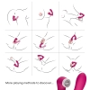 PRIME TOYS Tong Şarjlı Güçlü Titreşimli G Nokta ve Klitoris Uyarıcı Dil Hareketli 2 in 1 Vibratör