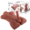 PTM Grayson - Anal Girişli 16 CM Yapay Penis Erkek Zenci Realistik Manken Yarım Vücut Dildo