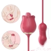 ROSE PRO 7 İleri Geri ve Dil Hareketli Klitoris ve Göğüs Ucu Uyarıcı Yeni Nesil 2 in 1 Gül Vibratör