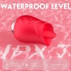 ROSE Su Geçirmez Gül Şeklinde Dil Hareketli Klitoris Uyarıcı Vibratör