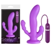 Sculp Klitoris Uyarıcılı Çatal Vibratör 17 Cm  Mor