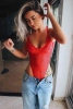 Seksi Body Fantazi İç Giyim Fantezi Gecelik Kırmızı - 2517