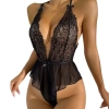Sens Fantezi Erotik İç Giyim Dantelli Bodysuit Gecelik Babydoll Siyah - 2217