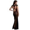 Sens Fantezi Gecelik Yırtmaçlı Transparan ve Dantelli Erotik İç Giyim Seksi Sırt Dekolteli Parti Elbisesi - 8278