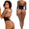 Sens Fantezi İç Giyim Yarım Kollu Özel Bölgesi Açık Erotik Balık Ağı Seksi Vücut Çorabı - 3017