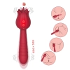 SEX MASSAGER İleri Geri ve Dil Hareketli Klitoris ve G-Spot Uyarıcı Titreşimli 2 in 1 Gül Vibratör