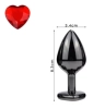 Siyah Paslanmaz Metal Kalpli Anal Plug