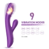 SPARK Isıtmalı Klitoris ve G Spot Uyarıcı 2 in 1 Rabbit Vibratör - Mor